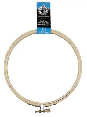 Loops & Threads 5" Wood Embroidery Hoop – Natural Beige